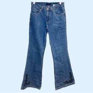 Vintage blue jeans with flare
